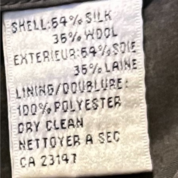 NWOT - Size 12 Talbots silk & wool trousers. Salt & pepper gray, fully lined. - Picture 6 of 8